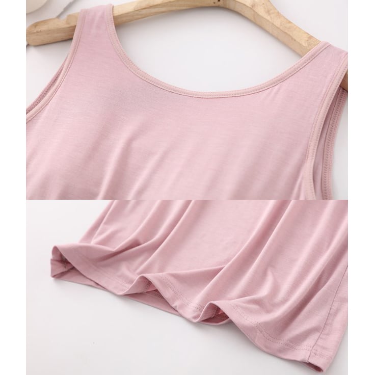 🎁Women's Classic Solid Colour Built-in Bra Tank Top🎉