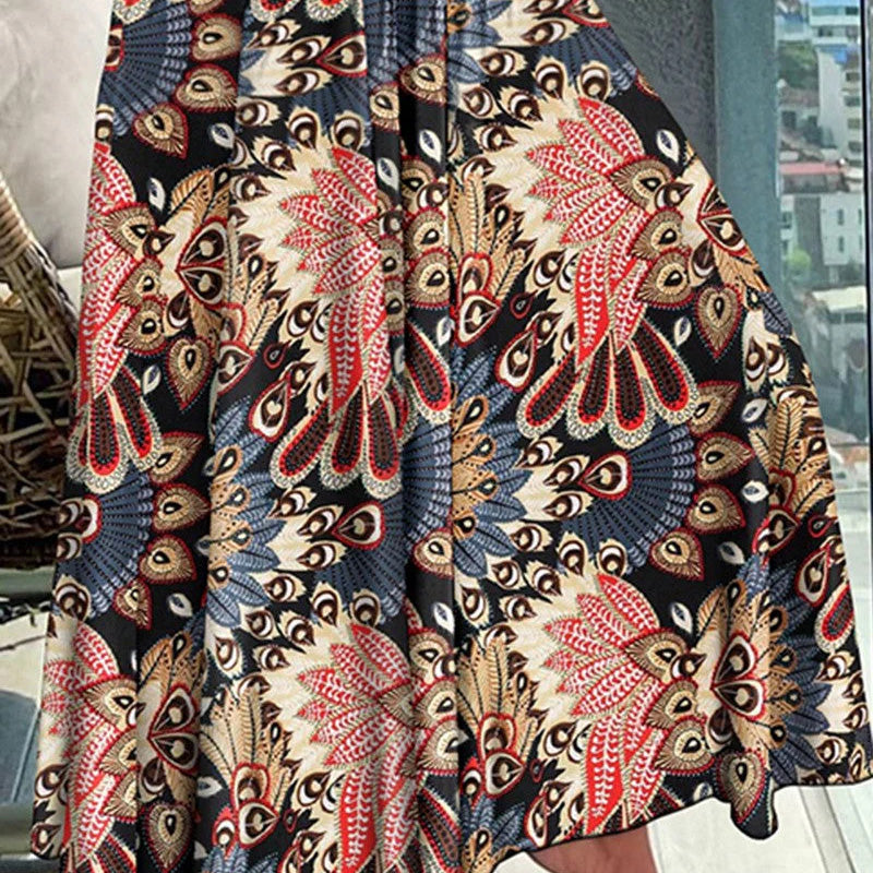 new casual fashion floral skirt with half body
