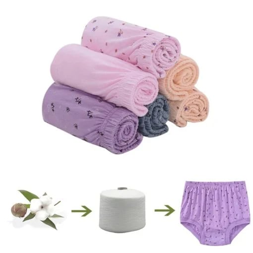New High-Waist Ladies Cotton Panties Plus Sizes