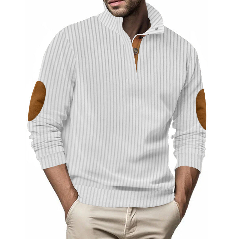 Men's jacquard striped sweatshirt