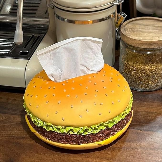 🔥Funny Hamburger Tissue Box