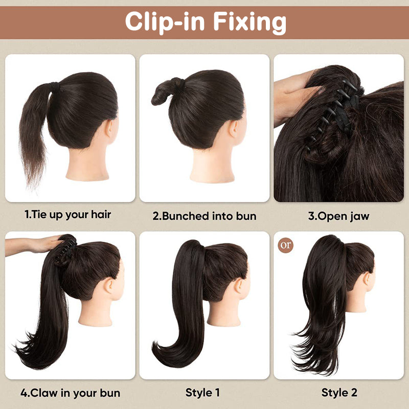 💜Curly Wavy Frizzy Hair Extension with Ponytail🔥