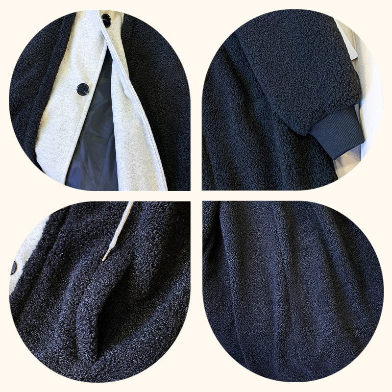 🔥2-Layered Lambswool Hooded Coat Jacket