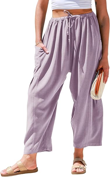 ☀️Women's Linen Wide Leg Pants with Pockets