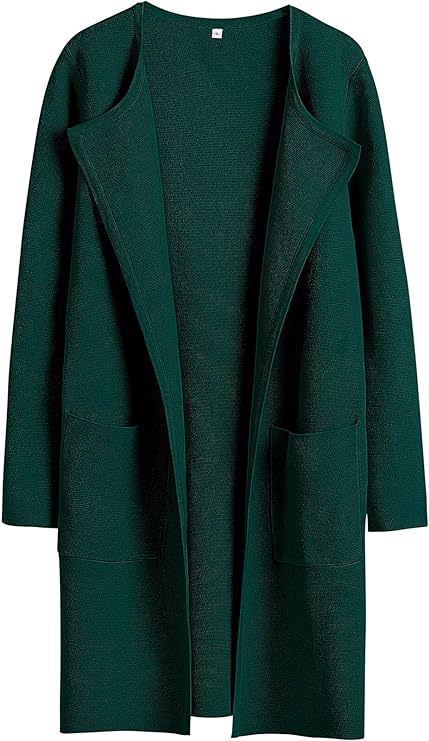 Solid Color Coat Lapel Top Coat with Pockets