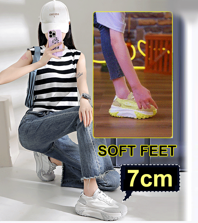Thick-soled daddy shoes breathable heightened casual Korean version of all-match platform shoes