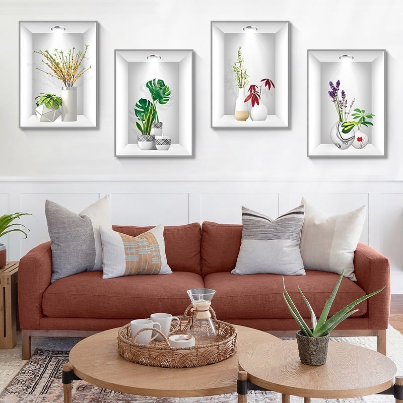 🌺Self-Adhesive 3D Plant Wall Stickers🎉