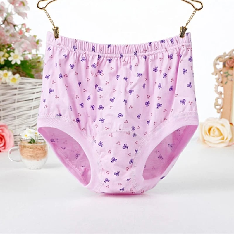New High-Waist Ladies Cotton Panties Plus Sizes