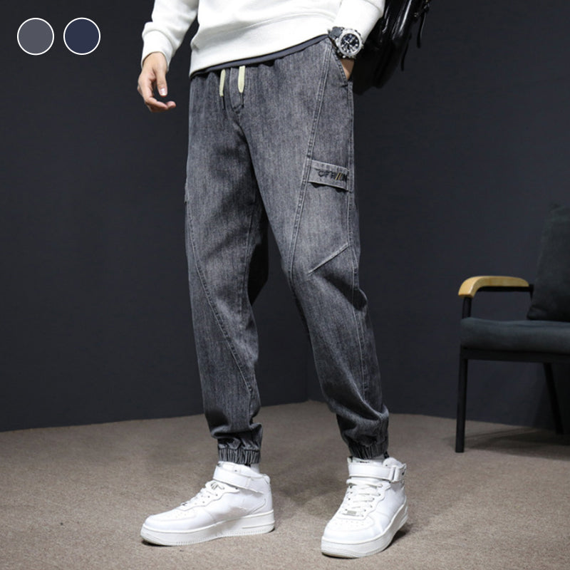 Trendy Loose Fit Denim Pants for Men
