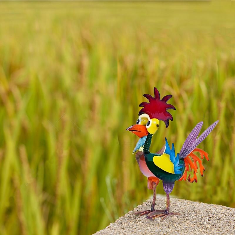 Metal-rooster Outdoor Statue