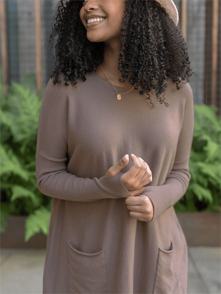 💥LONG SLEEVE THUMBHOLE SWEATER POCKET TUNIC💥