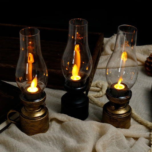 ✨LED Vintage Kerosene Lamp Electronic Swing Candle