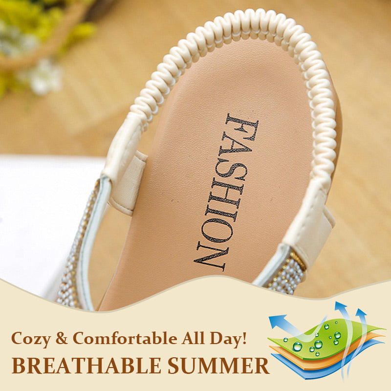 ⏳Luxury Rhinestone Sandals with Anti-skid Soft Sole