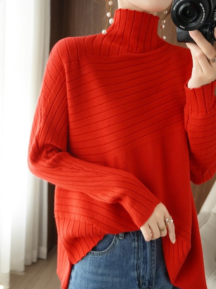 Fashion Winter Cashmere Loose Tops Women Sweater PULLOVER