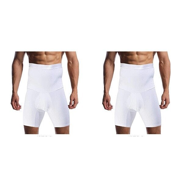 Men's Silicone Non-Slip High Waist Shapewear Boxer Briefs