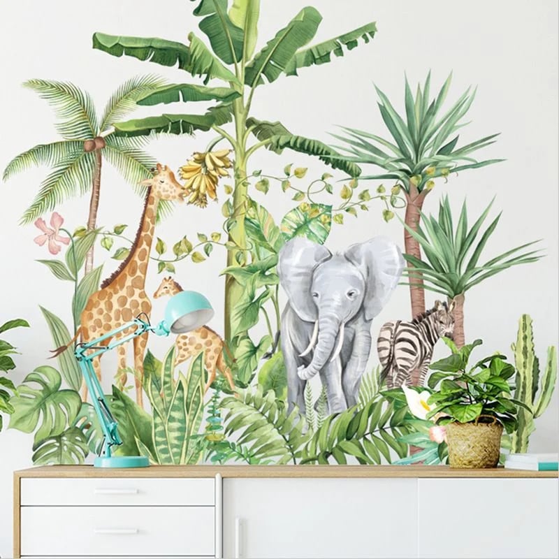 3D Green Plant Wall Sticker