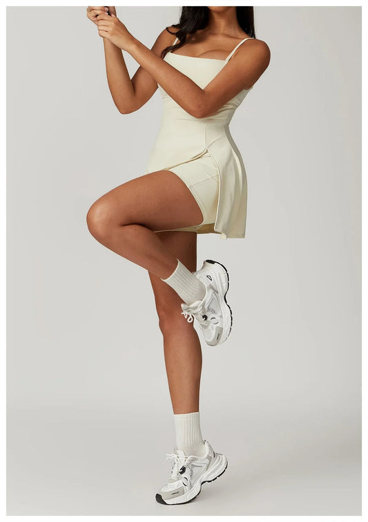 🔥🔥2 in 1 Split Hem Sports Dress