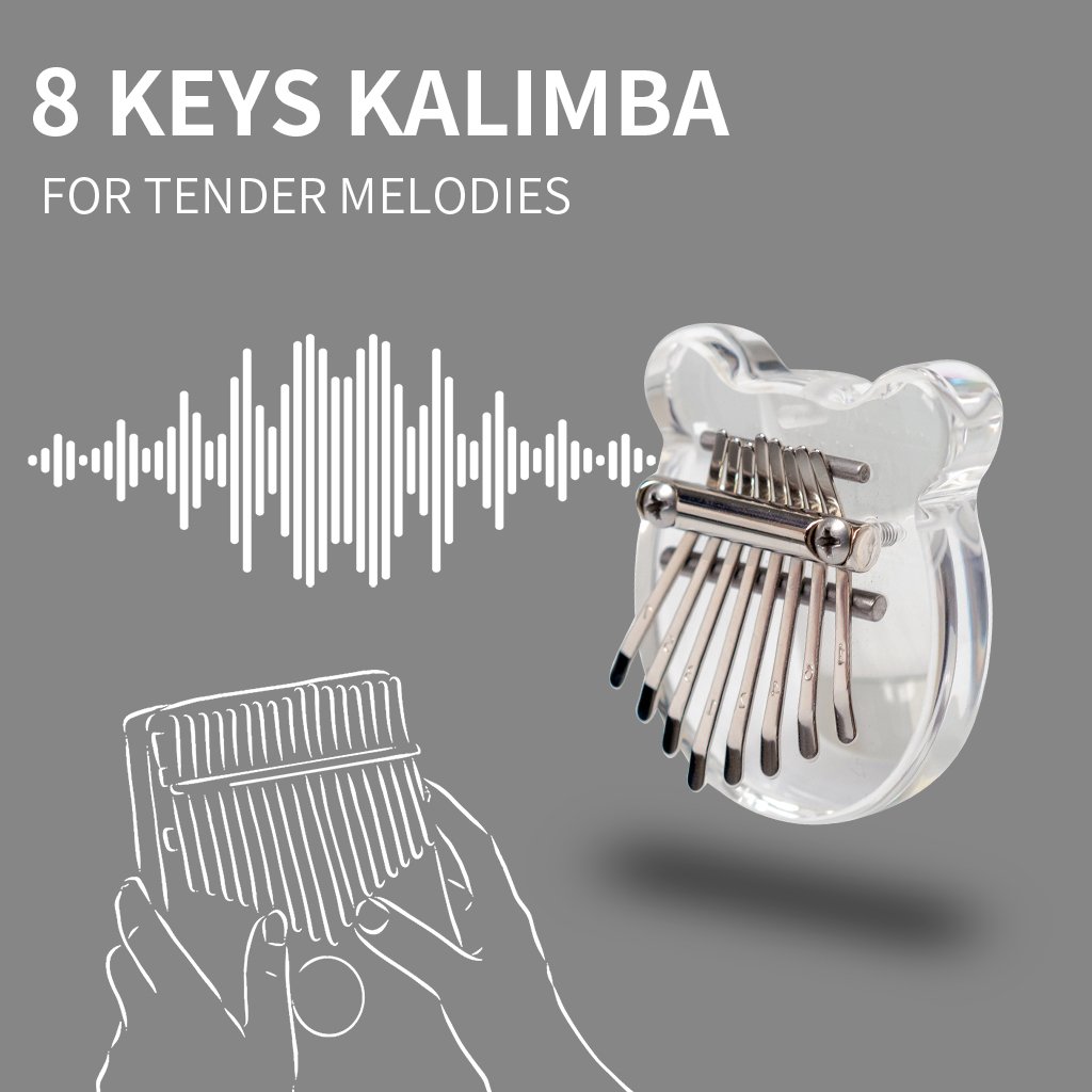 💕New Exquisite Crystal Kalimba