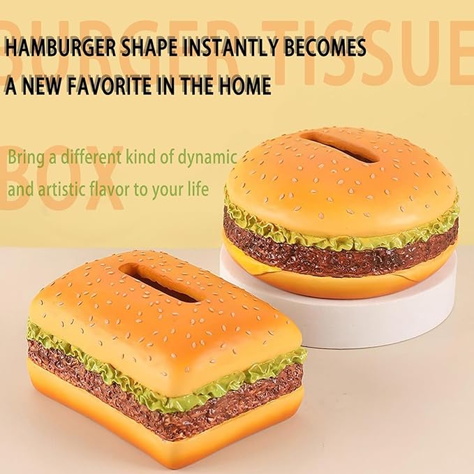 🔥Funny Hamburger Tissue Box