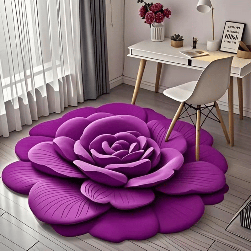 Floral Plush and Diatomaceous Earth Rug