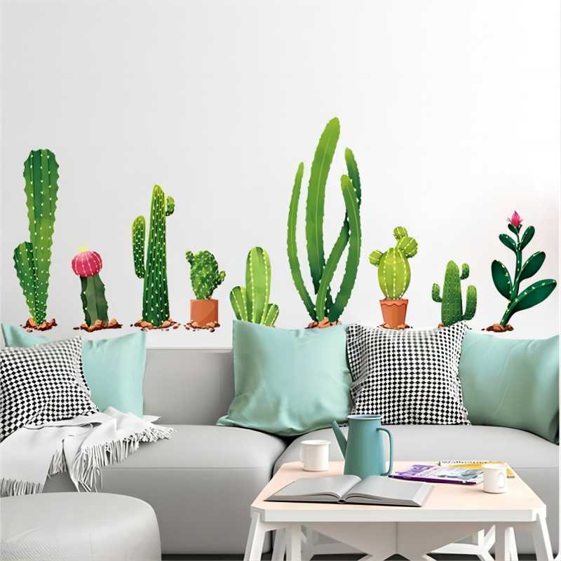 3D Green Plant Wall Sticker