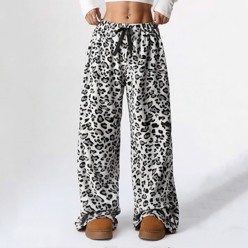 Leopard Print Wide Leg Pant