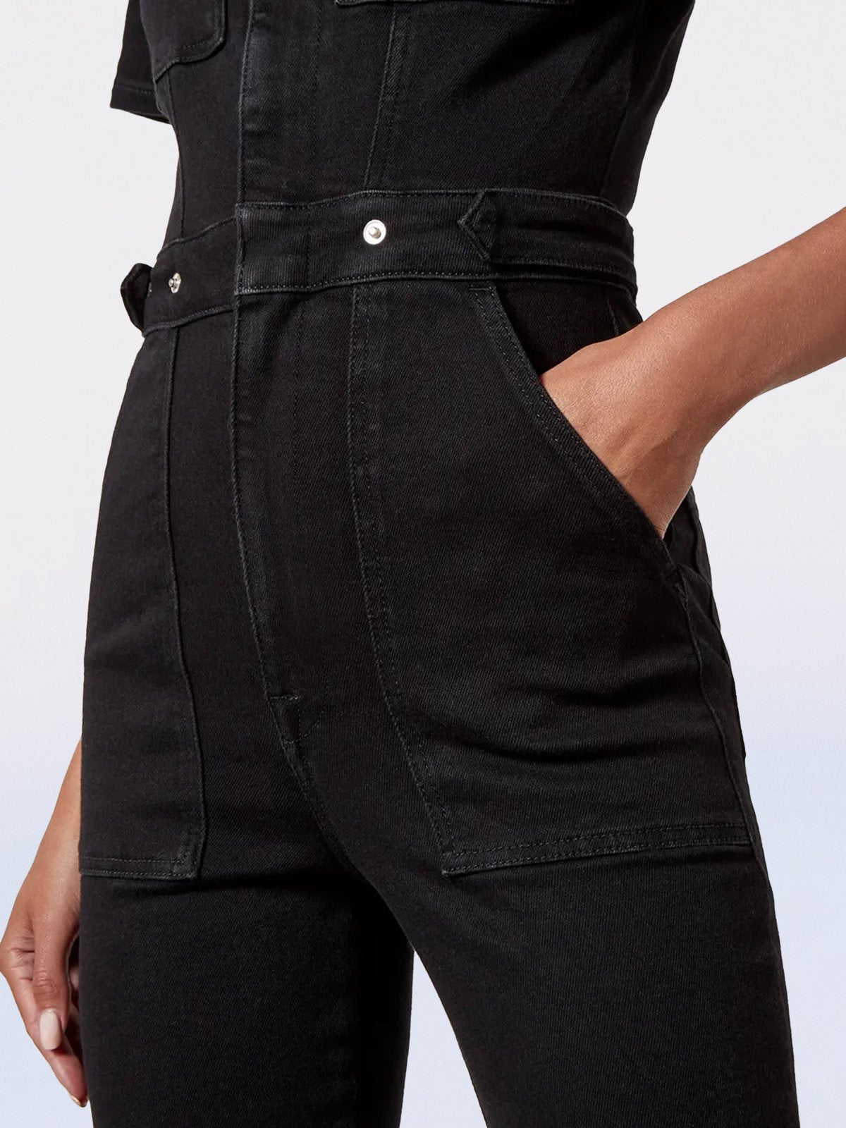 Skinny Bootcut Denim Jumpsuit