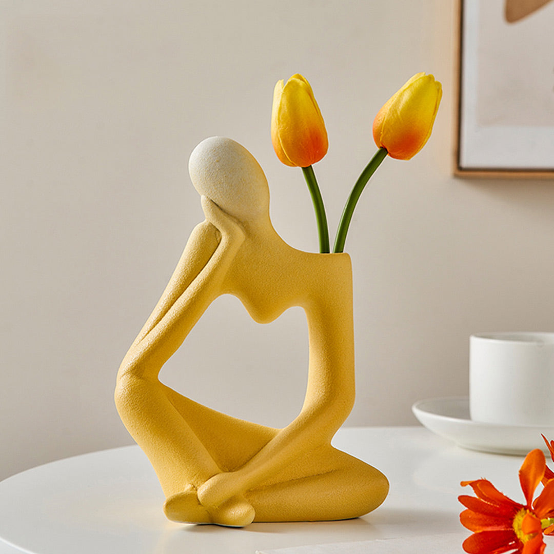 Abstract Thinker Vase