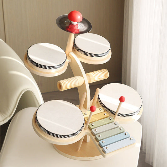 Wooden Multi-function Drum Set