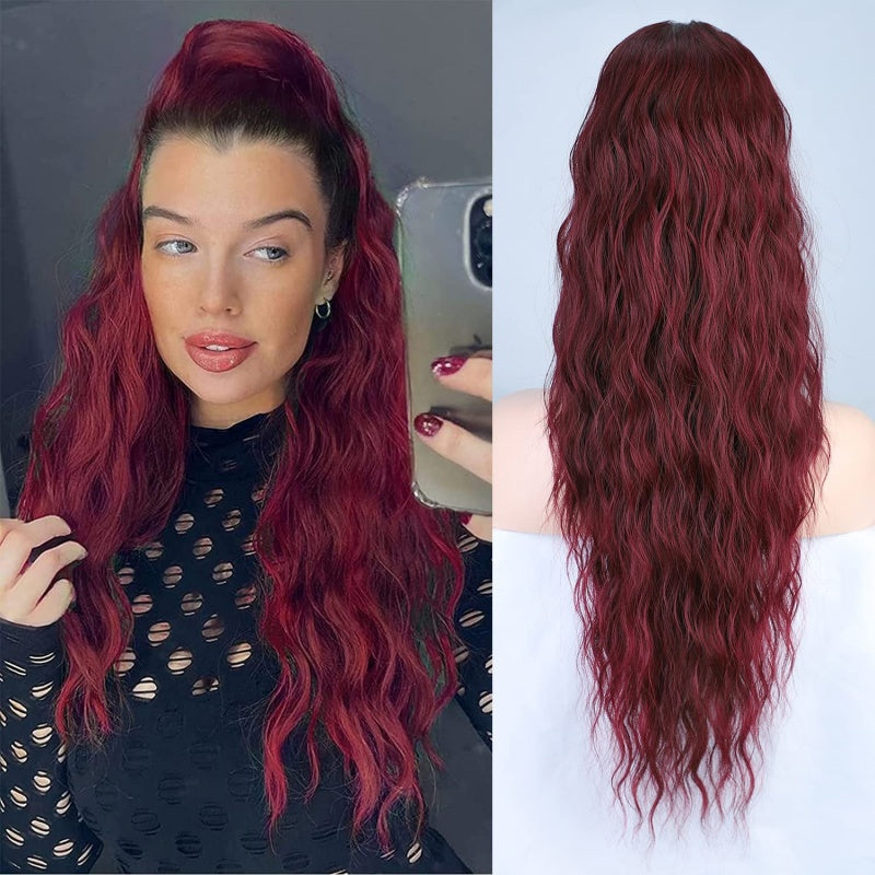 💜Curly Wavy Frizzy Hair Extension with Ponytail🔥