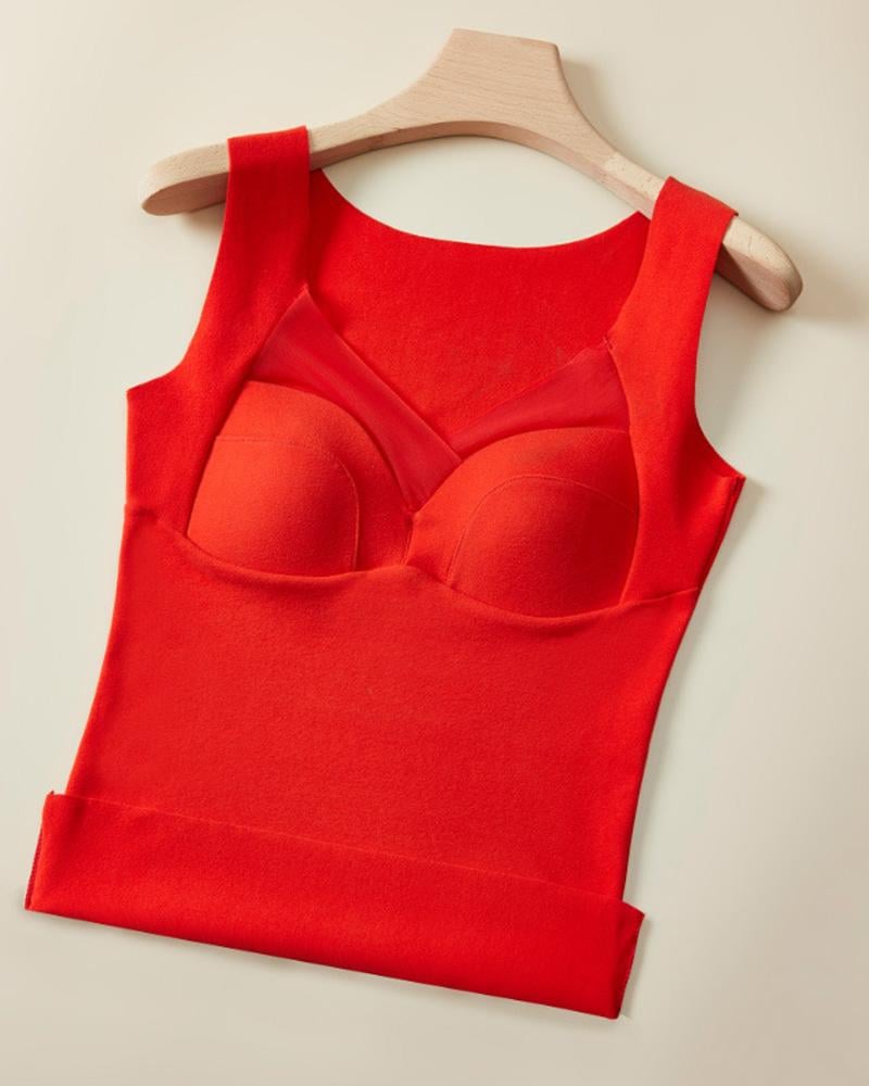 💓Thermal underwear with built in chest pad