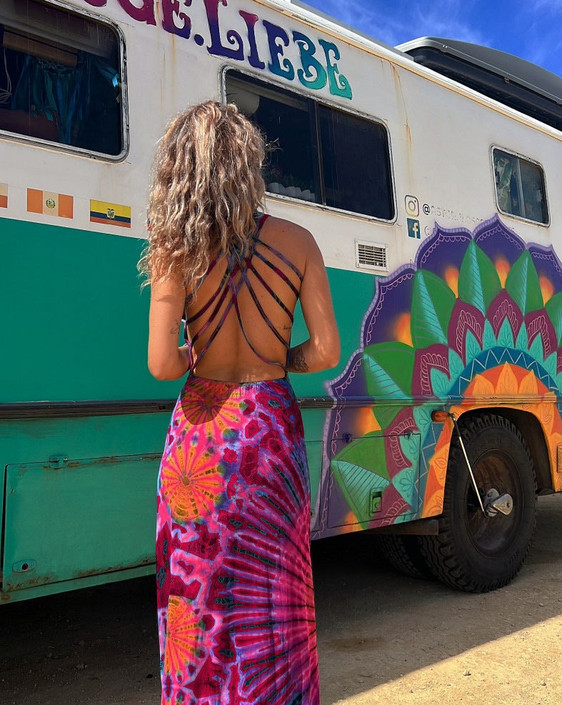 🔥Summer Music Festival Strap Open Back Dress