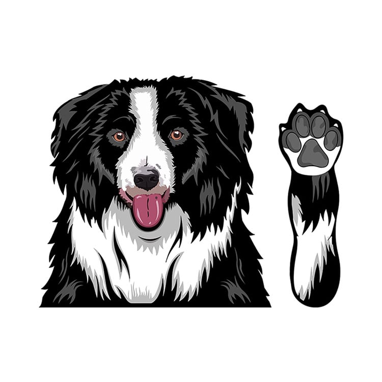 Dogs Waving Car Sticker Wiper