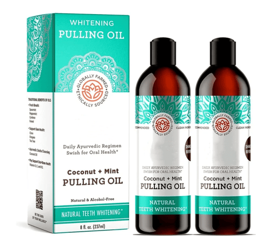 Oil Pulling Coconut & Mint Mouthwash - Natural Teeth Whitening