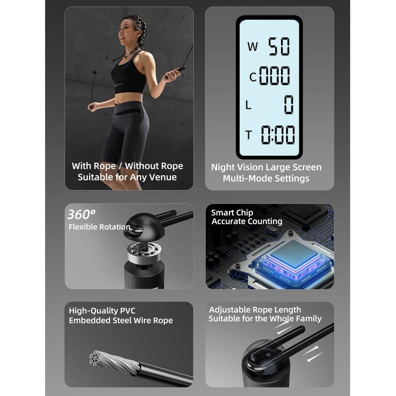 Magnetic Control Counting Skipping Rope ( Gravity Ball with/without Rope)