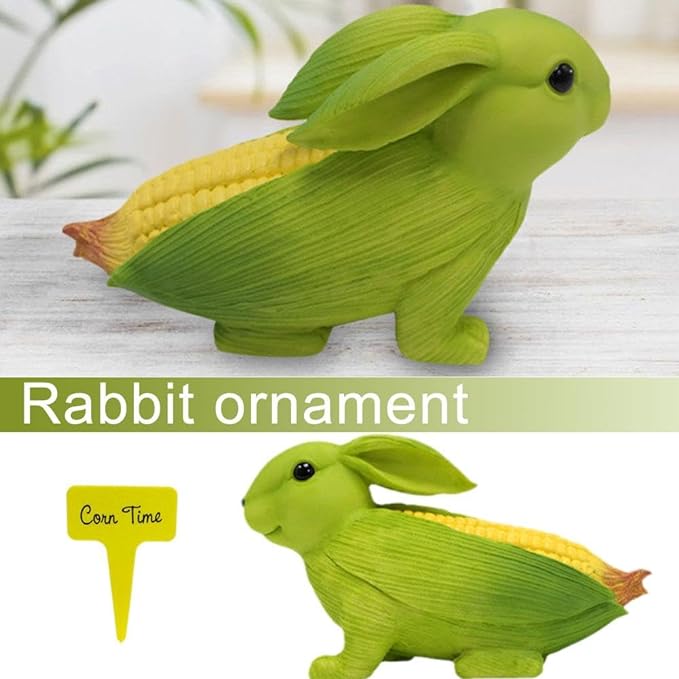 🔥 Cute Rabbit Sculpture Creative 2-in-1 Corn Rabbit Ornaments