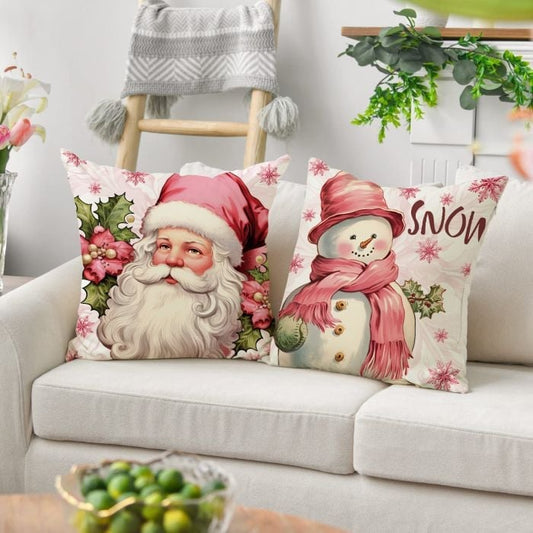 New Pink Christmas Pillow Covers-New Christmas Home Products