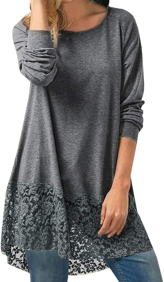 🔥HOT SALE-Autumn-Style Lace Hooded T-Shirt with Long Sleeves in Plus Size