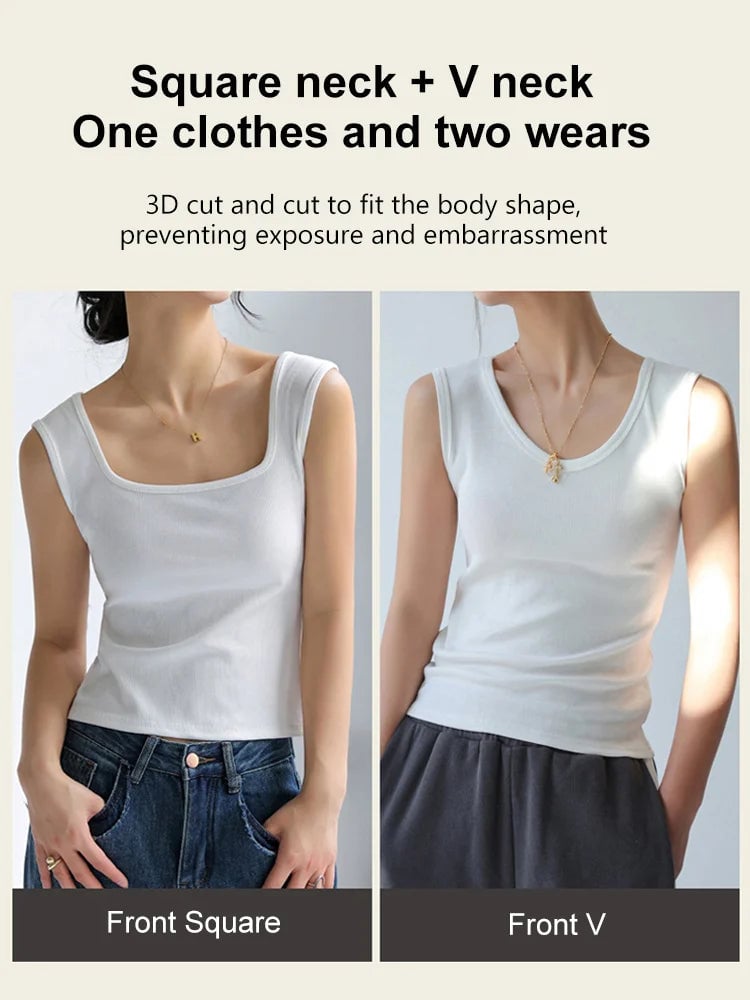 Ribbed Knit Tank Top [Buy 1 Free 1]