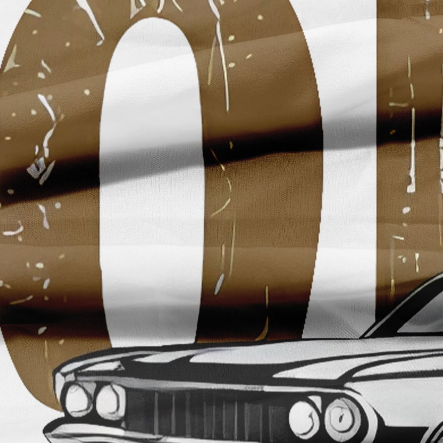 🔥3D retro car print casual short-sleeved shirt