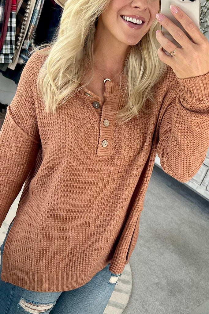 Women‘s Oversized Waffle Knit Sweater