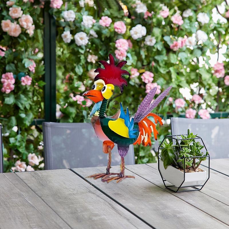 Metal-rooster Outdoor Statue