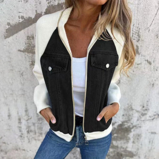 🔥New Fashion Women's Creative Denim Splicing Jacket