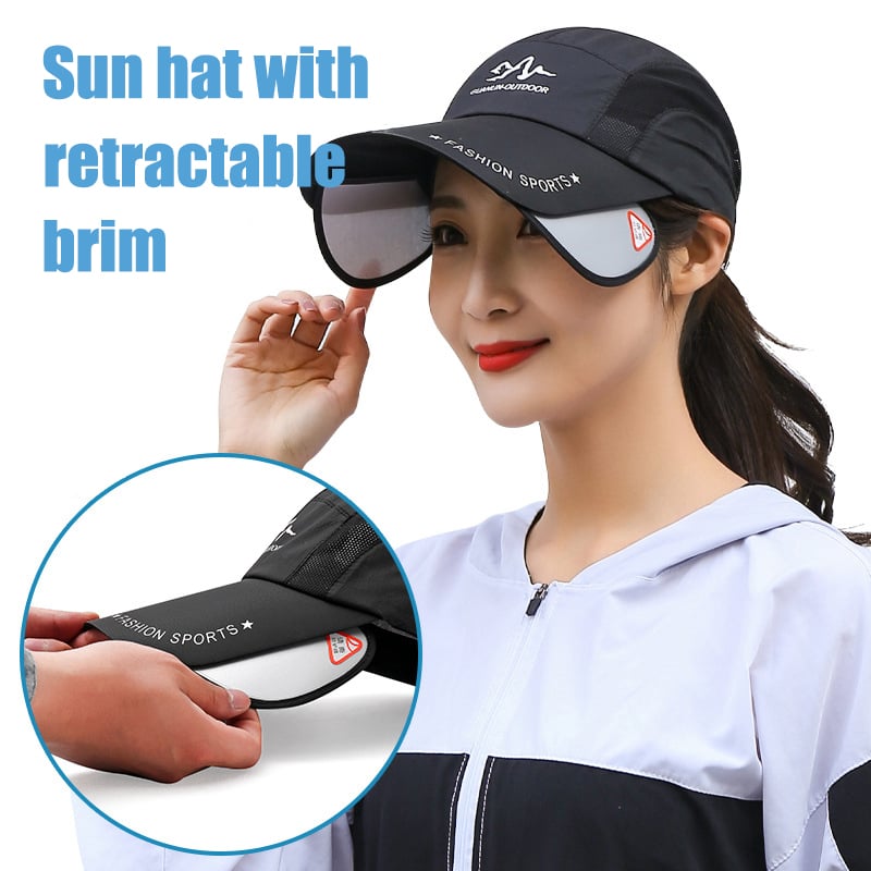 🔥Retractable brim outdoor/fishing/riding/climbing sunblock hat