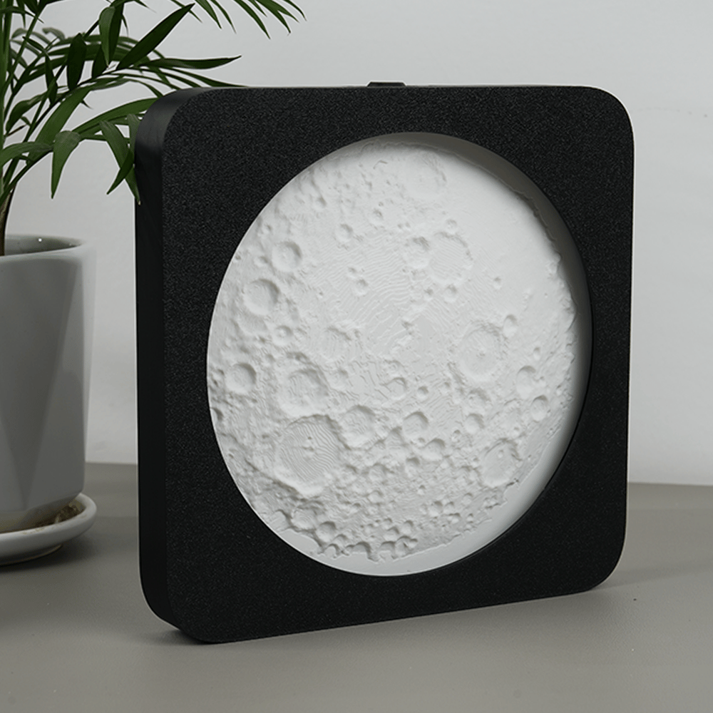 🌕 3D Printed Moon Lamp with Smart Touch and Stepless Dimming Night Light