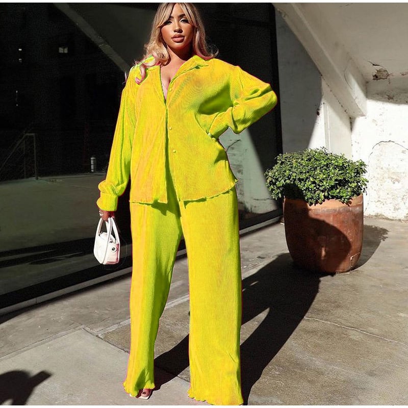 NEW Women's Elegant Pleated Two-Piece Set