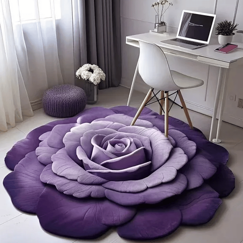 Floral Plush and Diatomaceous Earth Rug