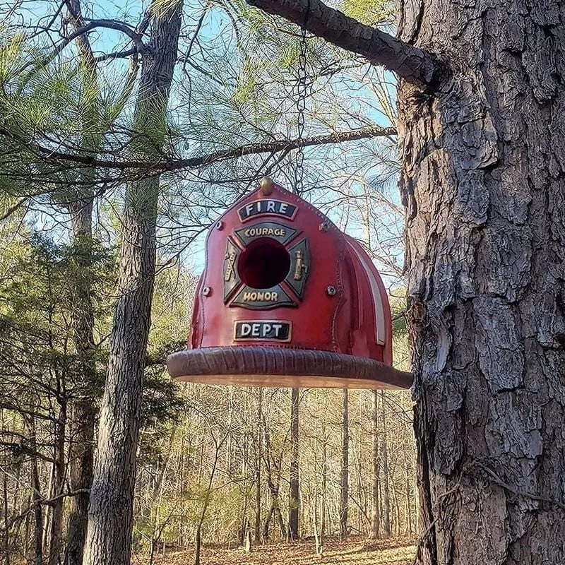 🔥Firefighter-Themed Birdhouse