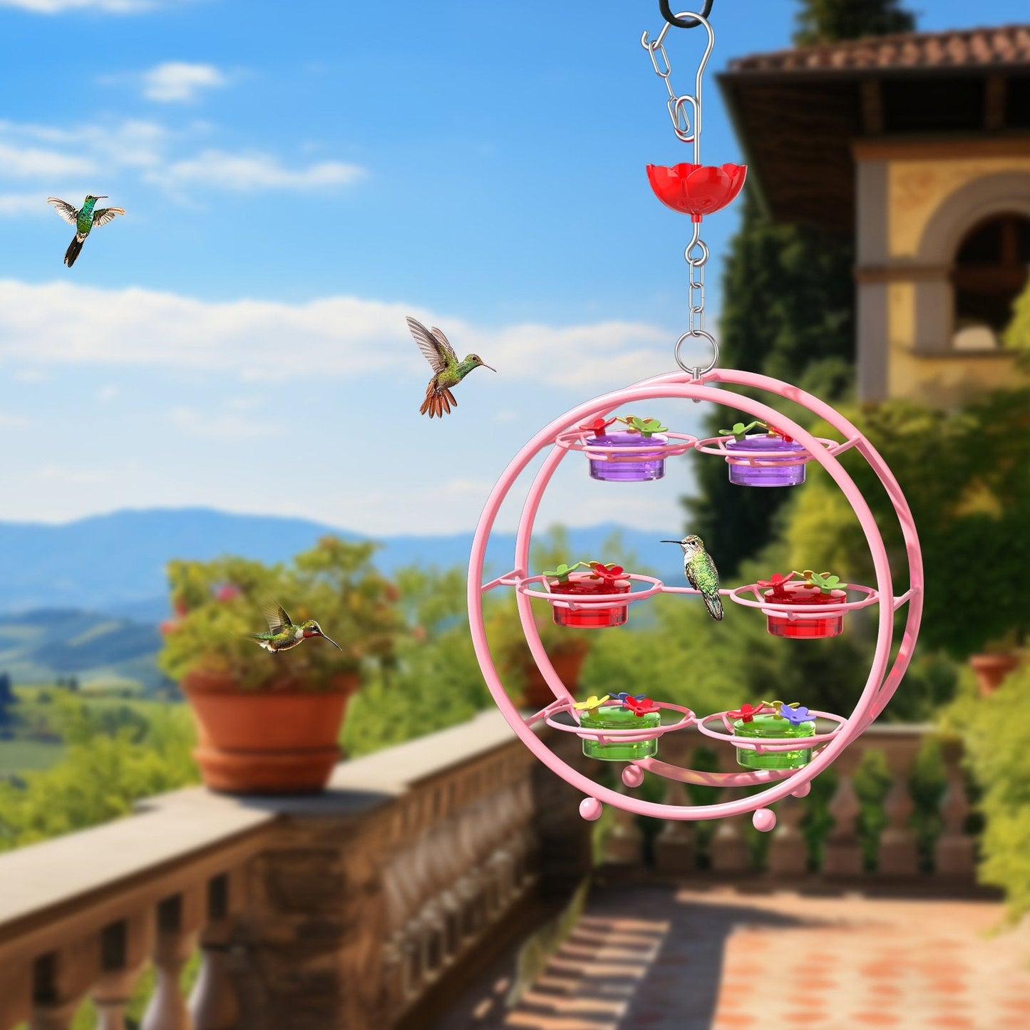 💖Pinwheel-Shaped Outdoor Hummingbird Feeder