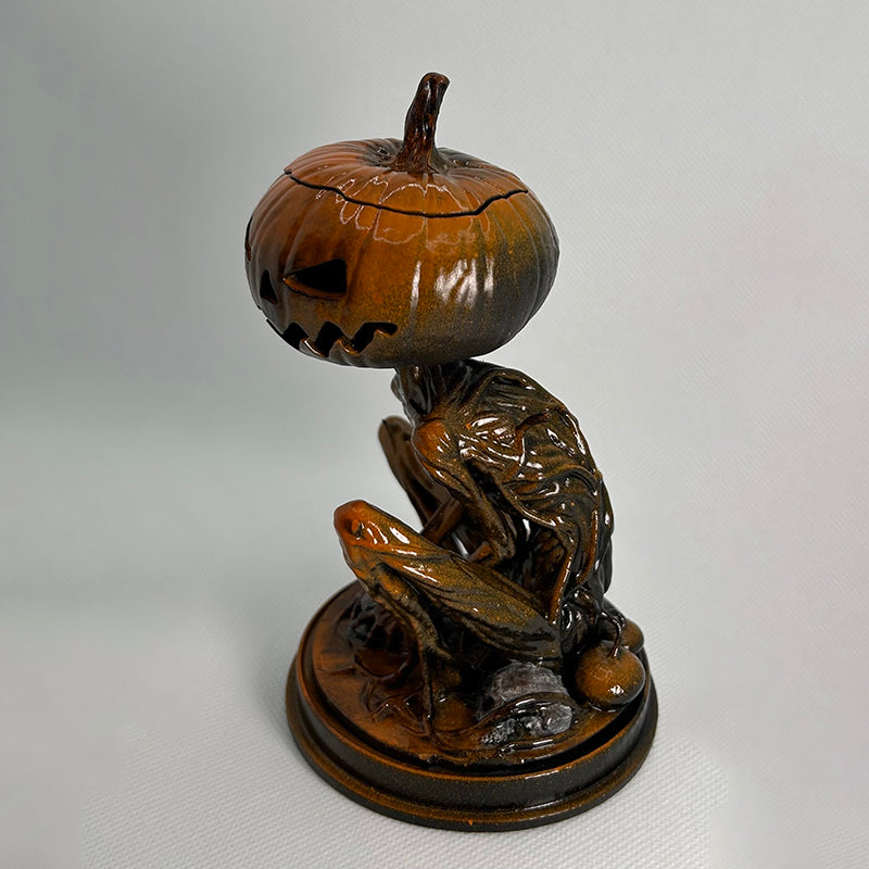 Halloween skellington statue monster